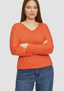 Топ s.Oliver Long sleeved top, Dunkelorange/Orange