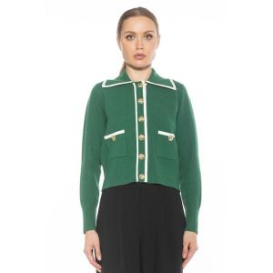 Женский удлиненный кардиган с длинным рукавом и пуговицами Mari Alexia Admor, цвет emerald