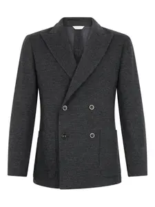 Двубортный клетчатый блейзер Boglioli, серый