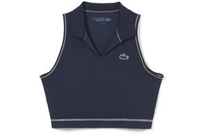 Cropped Performance Polo Top LACOSTE, синий
