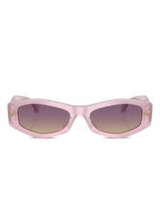 Солнцезащитные очки в геометрической оправе Versace Eyewear, розовый