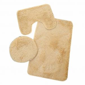 3 шт. противоскользящий набор для ванной комнаты, крышка для унитаза + U-образный коврик + коврик для ванной Zhixia