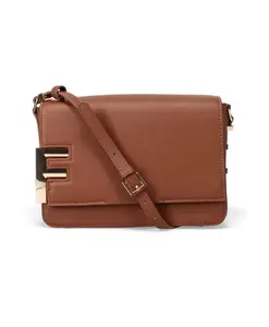 Коричневая сумка через плечо с регулируемым ремешком Fracomina, коричневый