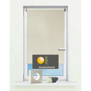 Рулонная штора с боковым управлением Рулонная штора 'Luna', затемняющая, без сверления, крепление на зажимах, фиксированный размер затемняющая, без сверления, защита от посторонних взглядов, защита от солнца Kutti, кремовый