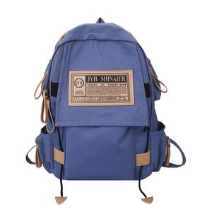 GOX Нейлоновый рюкзак унисекс синий красный черный белый, Blue (with Charm)