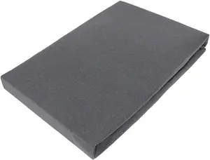 Простыня на резинке из джерси, 100% хлопок, 180 x 200 см, плотность 125 г/м², глубина 30 см | Антрацитово-серый Casa Colori