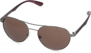 Круглые солнцезащитные очки Calvin Klein Ck19313s для женщин, Matte Gunmetal/Burgundy/Burgundy