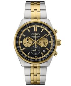 Мужские часы-хронограф Essentials с двухцветным браслетом из нержавеющей стали, 42 мм Seiko