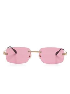 Солнцезащитные очки в безободковой оправе Cartier Eyewear, золотой