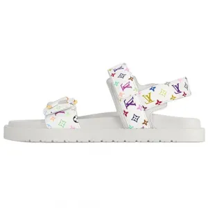 LOUIS VUITTON Сандалии LV Sunset Flat Comfort Takashi Murakami белые женские