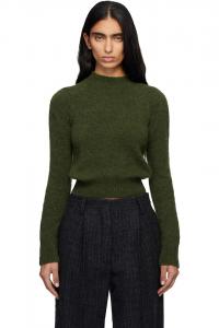 Dries Van Noten Зеленый облегающий свитер