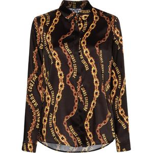 Рубашка с принтом Chain Couture VERSACE JEANS COUTURE, черный