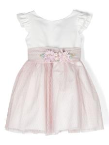 Amaya расклешенное платье с цветочной аппликацией, розовый