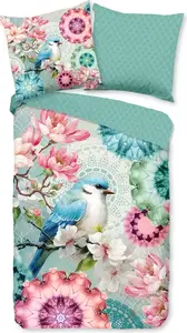 Пододеяльник HIP 135x200 + 1* 80x80 см - мандалы, цветы и птицы Muller Textil