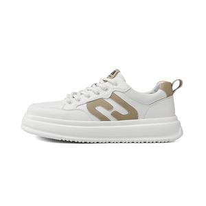 KYMOOU Скользоустойчивые амортизирующие легкие низкие скейтерские кроссовки мужские бело-коричневые, цвет White Brown