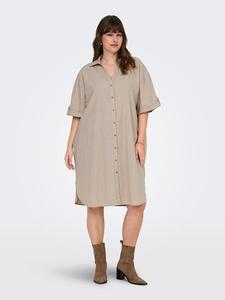 Платье до колена ONLY Carmakoma, бежевый