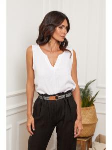 Топ Joséfine Leinen, белый