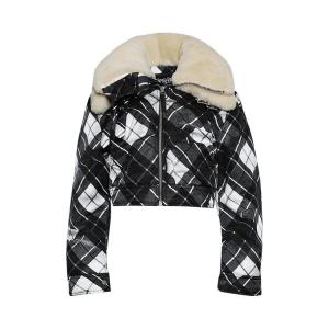 Пальто Jean Paul Gaultier Distorted Tartan Aviator Coat Black/Grey/White/Dark Brown, черный