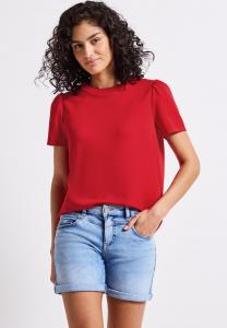 Футболка Street One Studio MIT PUFFÄRMELN, Rot/Red