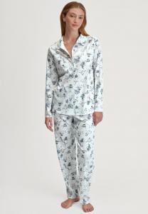 Пижамный комплект Calida SWISS RESORT DURCHGEKNÖPFT SET, Cascade Blue/Light Blue