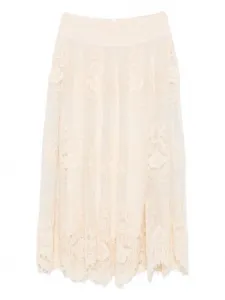 Кружевная юбка макси ZIMMERMANN, нейтральный