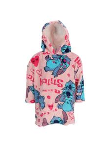 Lilo & Stitch Флисовое одеяло с капюшоном «Лило и Стич», размеры 7-12, розовое