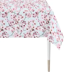 Скатерть АПЕЛЬТ "6450 SPRINGTIME, весеннее украшение, весна ", (1 шт.), цифровая печать APELT 150х250 см, розовый/голубой