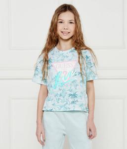 Футболка детская Guess Regular Fit, зеленый / белый