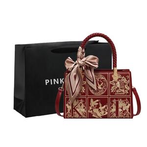 Pink·Land Женская сумка через плечо, Красный