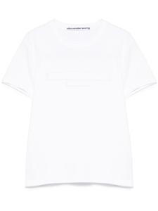 Футболка с тисненым логотипом Alexander Wang, белый