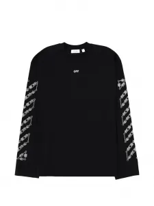 Футболка с длинным рукавом и принтом Off-White, черный