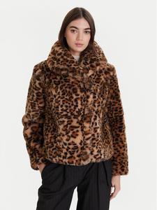 Меховое пальто regular fit 252-GDEO Morgan, коричневый