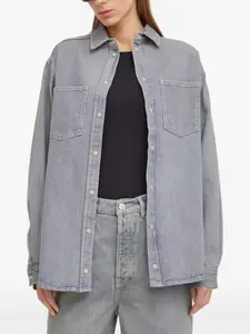 Рубашка на пуговицах Samsoe Samsoe, серый