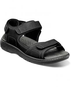 Мужские сандалии Laguna River с тремя ремешками Nunn Bush, черный