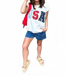 Футболка Lace & Liberty в мультицвете Peach Love