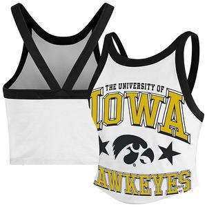 Женский спортивный укороченный топ '47 white iowa hawkeyes energize racerback 47 Brand