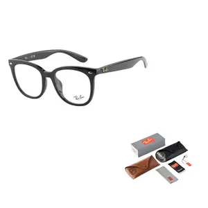 RayBan Прямоугольные солнцезащитные очки с пластиковой оправой Unisex Black, Black