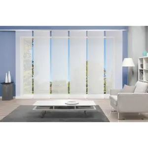 Штора 6ER SET ROM панельные каретки 6 шт. Размер (ВxШ): 260x60 см, комплект из 6 однотонных раздвижных штор Vision S, белый