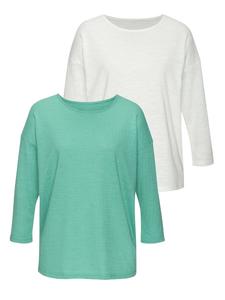 Рубашка с длинными рукавами бирюзового и кремового цветов Vivance