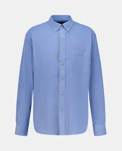 Рубашка из вельвета с длинным рукавом, однотонная Dustin, светло-голубой