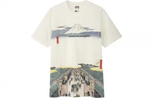 UNIQLO Футболка Unisex Ivory Crew Neck Moderate