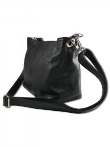 Наплечная сумка Toscanto Schultertasche, Umhängetasche Leder schwarz ca. 29cm