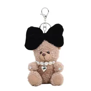 Brangdy Милый розовый плюшевый кулон с медвежонком и бантом, высота 18см