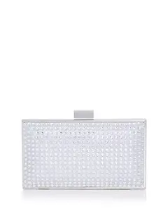 Хрустальная клатч-сумочка - эксклюзив Aqua, серебряный