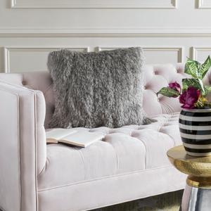 Подушка декоративная Safavieh Cali Shag, 20x20 см, серебряный