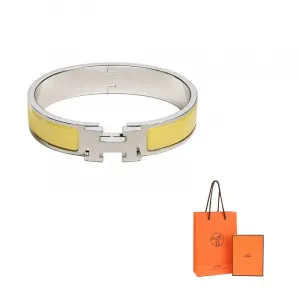 HERMES Эмалированные, с палладиевым покрытием браслеты Women's Yellow