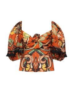 Топ Simona Corsellini, оранжево-коричневый