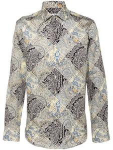 ETRO рубашка с принтом пейсли, синий