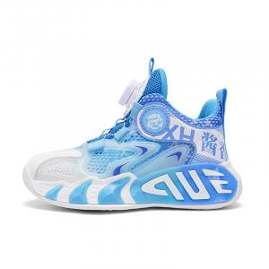 Баскетбольные кроссовки средней высоты с противоскользящей подошвой, устойчивые к истиранию и ударам, дышащие, детские CAMKIDS, синий