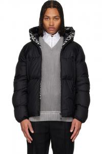 Пуховая куртка Montcla с капюшоном и короткими рукавами Moncler, черный